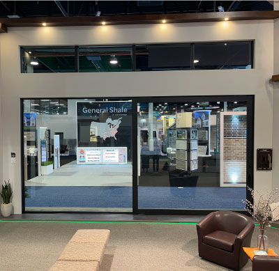 VistaLuxe sliding door with Black exterior finish and Matte Black hardware.